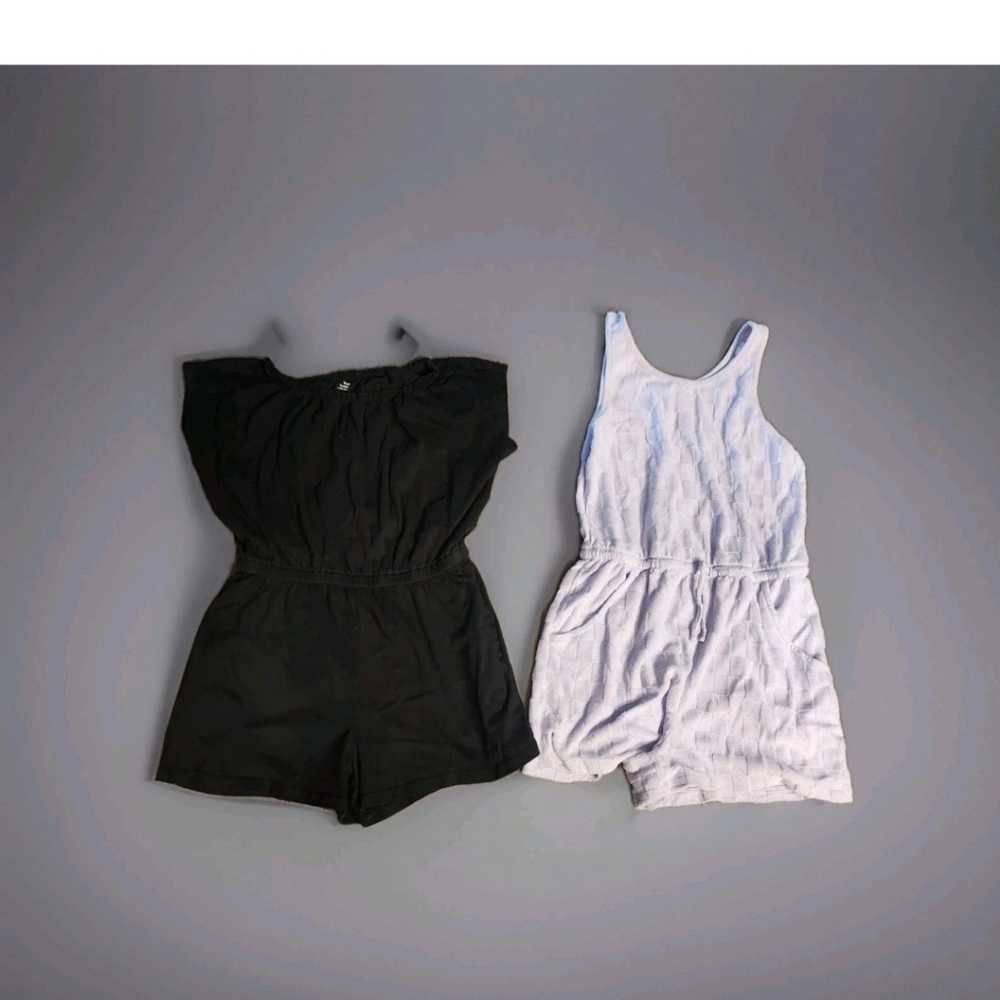 Old Navy Kids Black and Gray Romper Set Size 14